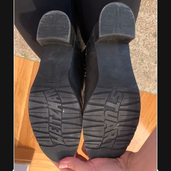 Black Knee High Studded Boots by Stuart Weitzman - Picture 6 of 10